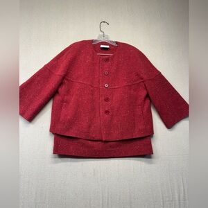Akris Punto Red Wool Jacket